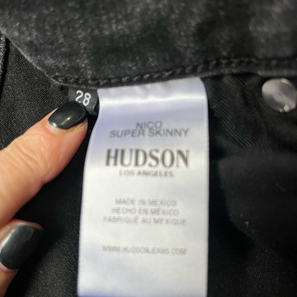 Women’s straight leg Hudson jeans size 28 faded black look
